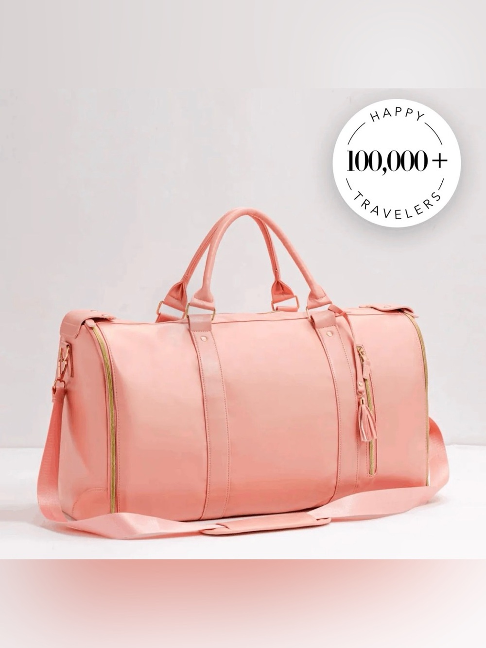 Luhxe blush pink convertible garment and Duffle Bag